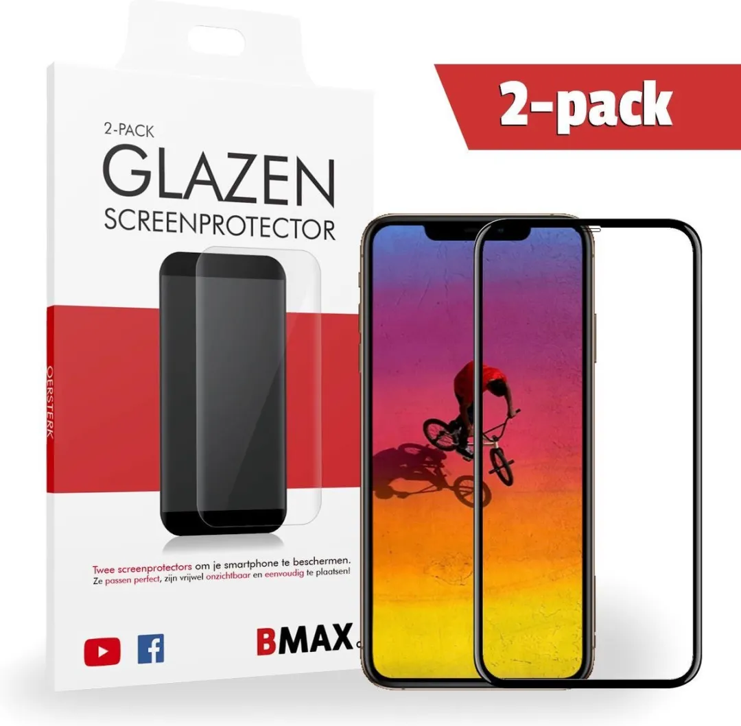 BMAX iPhone XS Max Full Cover Glazen Screenprotector