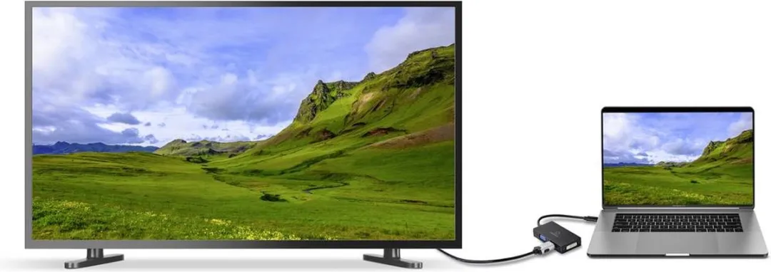 Renkforce RF-4633066 USB-C naar VGA/HDMI/DVI Adapter - Zwart