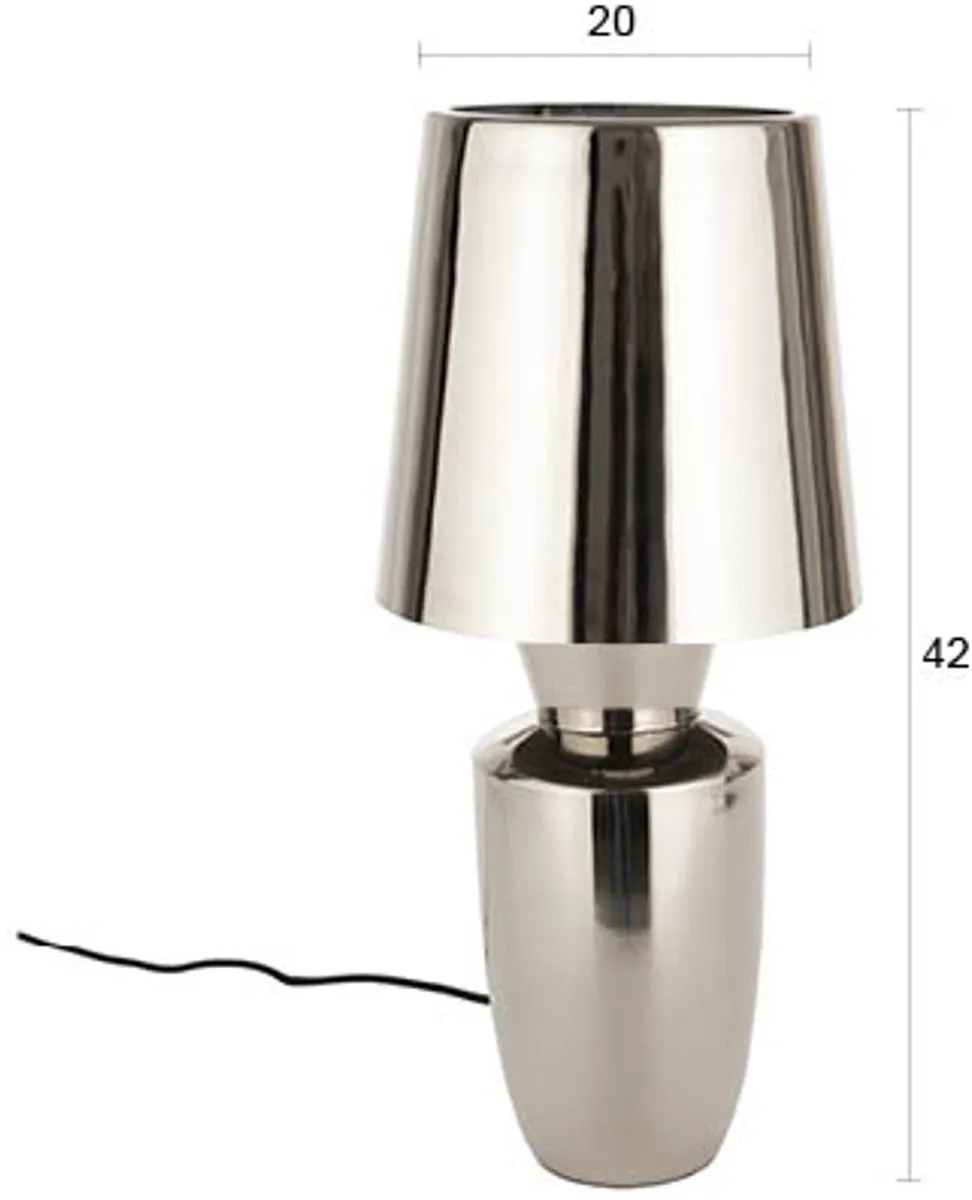 Zuiver Classy Tafellamp - 4W - Ø20cm - Zilver - afbeelding 6 van 6