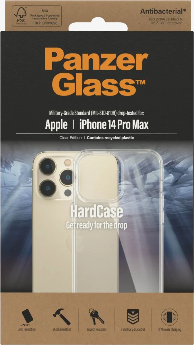 PanzerGlass PG-0404 iPhone 14 Pro Max Hoesje - Transparant