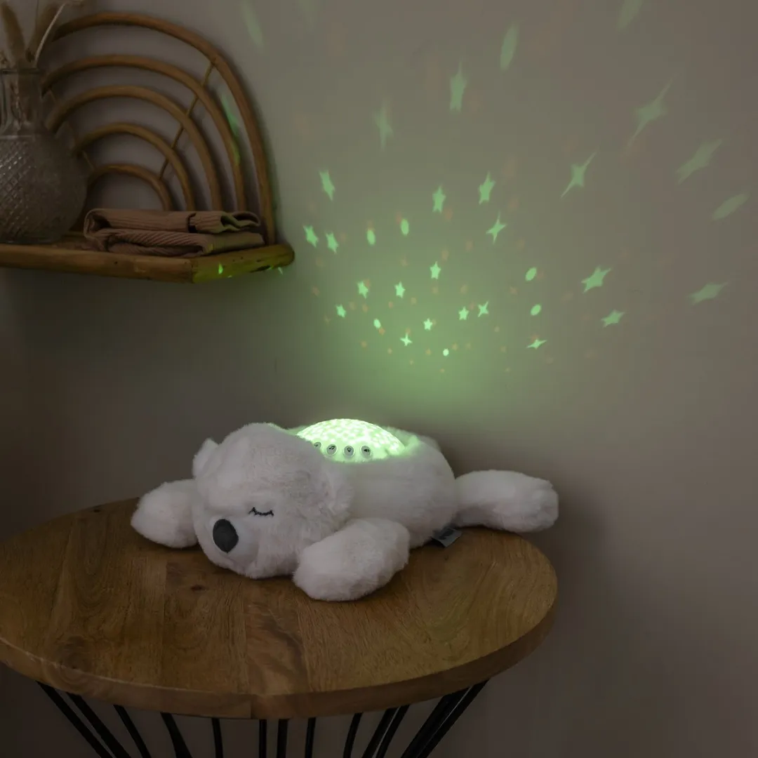 Nattou Beer Nachtlamp Projector - IJsbeer Wit - RGBW