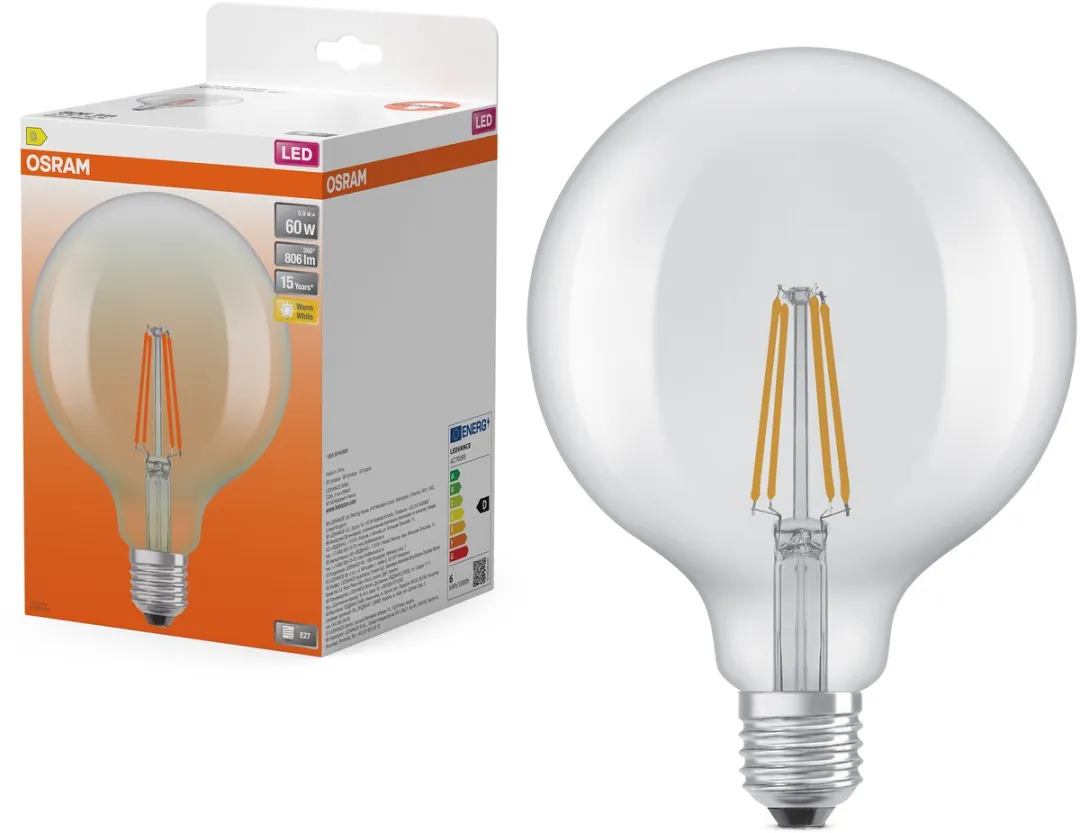 Osram LED-lamp Star Globe G125 60 Filament 5,9W E27 - 806lm Warm wit