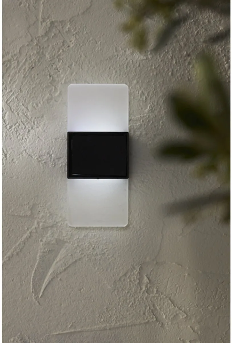 Star Trading wandlamp op zonne-energie Wally Frost, wandlamp, mat, LED, schemersensor, warm wit & daglicht, voor buiten, 14 cm