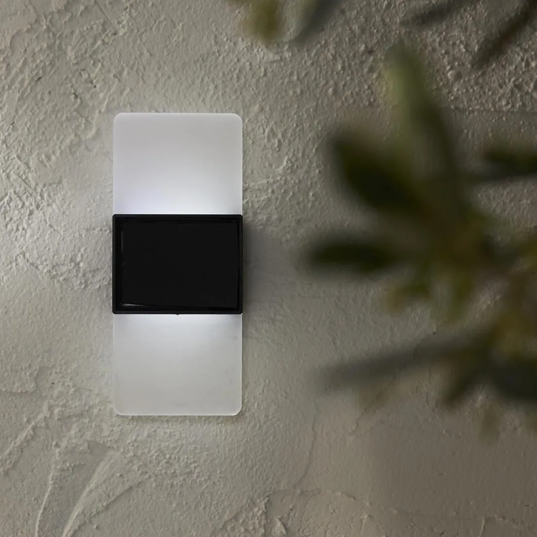 Star Trading wandlamp op zonne-energie Wally Frost, wandlamp, mat, LED, schemersensor, warm wit & daglicht, voor buiten, 14 cm