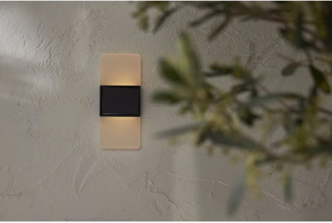 Star Trading wandlamp op zonne-energie Wally Frost, wandlamp, mat, LED, schemersensor, warm wit & daglicht, voor buiten, 14 cm