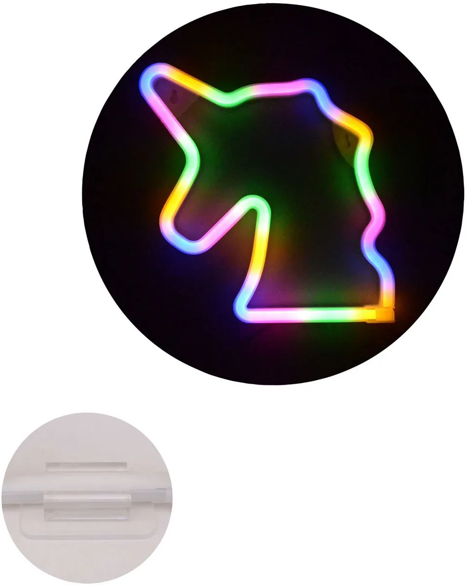 Johntoy Eenhoorn Regenboog Nachtlamp - Multicolor