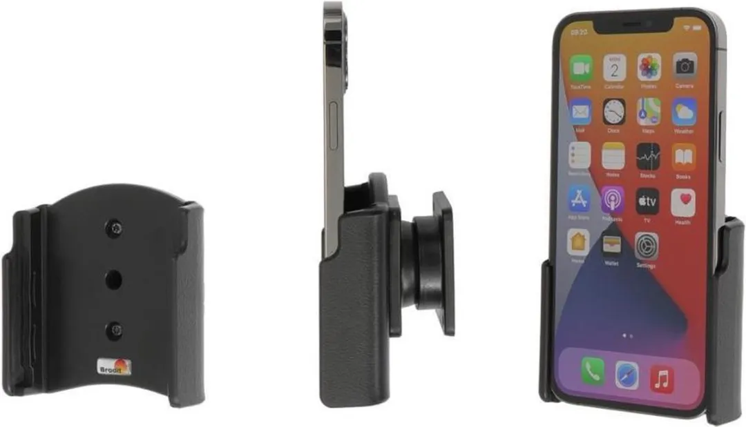 Brodit SwivelMount Houder - Apple iPhone 12/Pro - Zwart