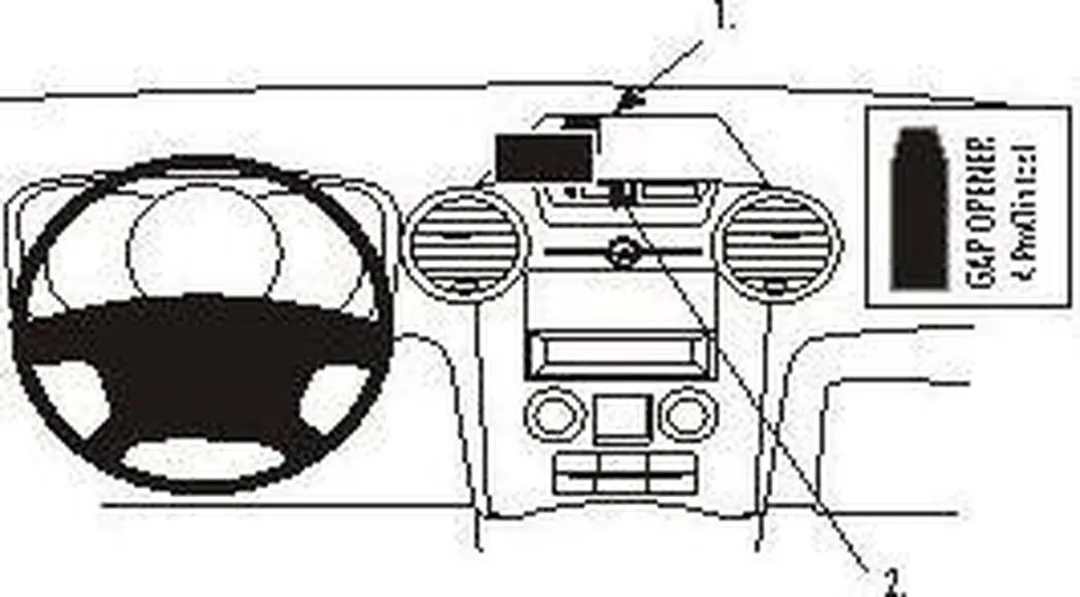 Brodit ProClip Houder Kia Carens III 2007-2013 - Center Mount