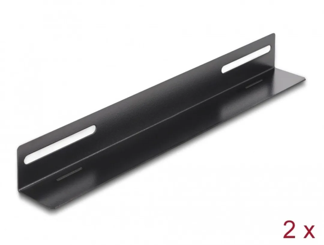Delock 66867 Montagebeugel 19" - 300x40mm - 2 Stuks - Zwart - afbeelding 4 van 4