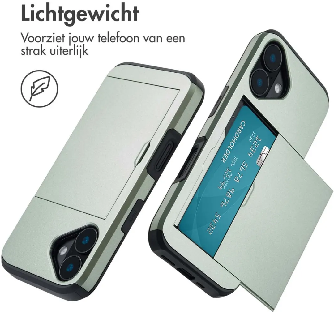 Imoshion Hoesje iPhone 16 - Groen - 2 Pasjes