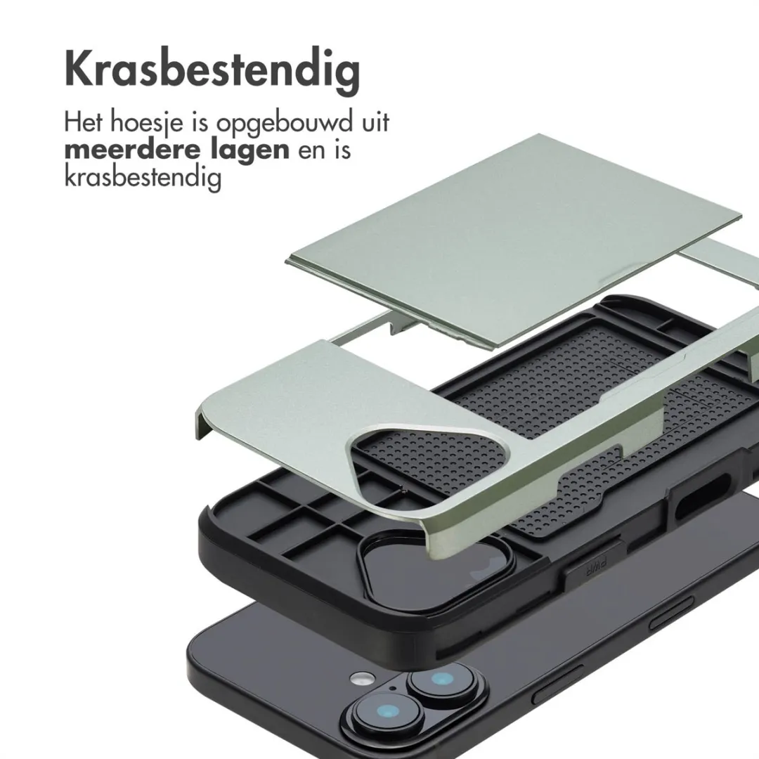Imoshion Hoesje iPhone 16 - Groen - 2 Pasjes