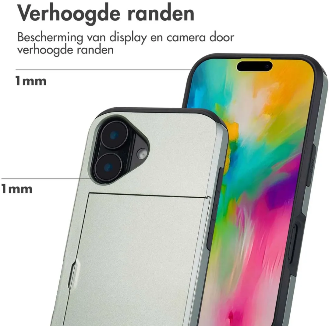 Imoshion Hoesje iPhone 16 - Groen - 2 Pasjes