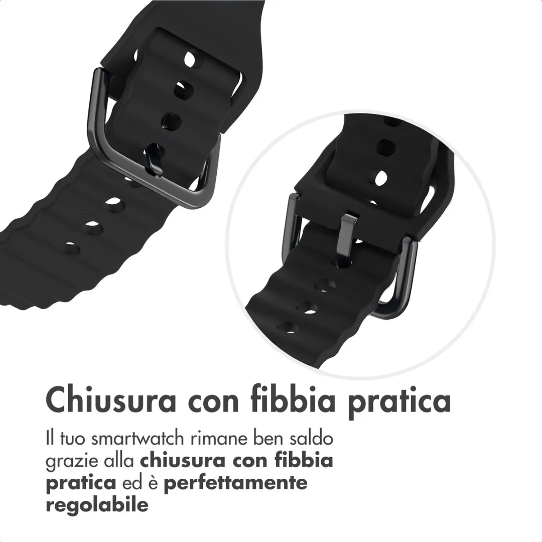 Imoshion Wave Siliconenband 20mm - Zwart