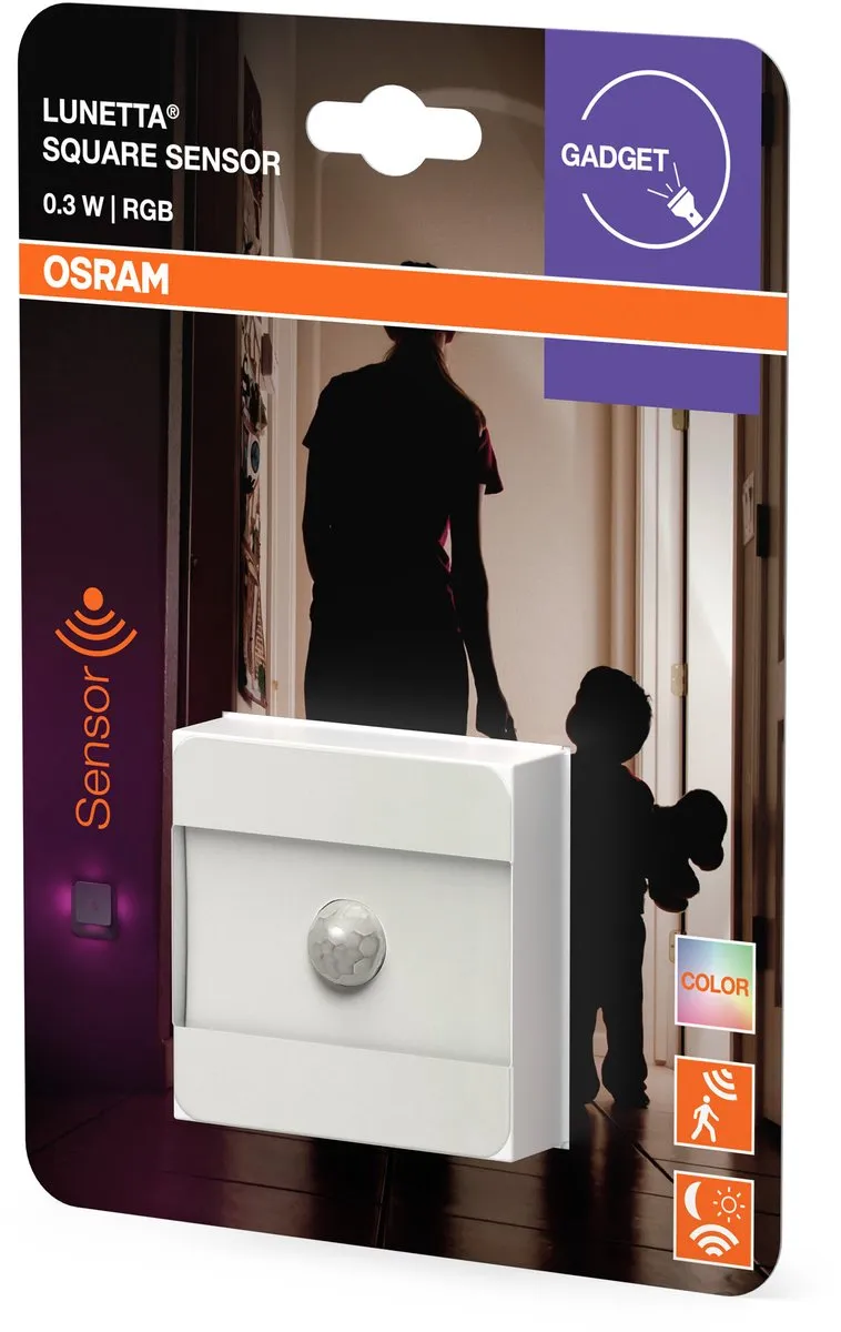 Osram Lunetta Square Sensor RGB Nachtlampje - Wit