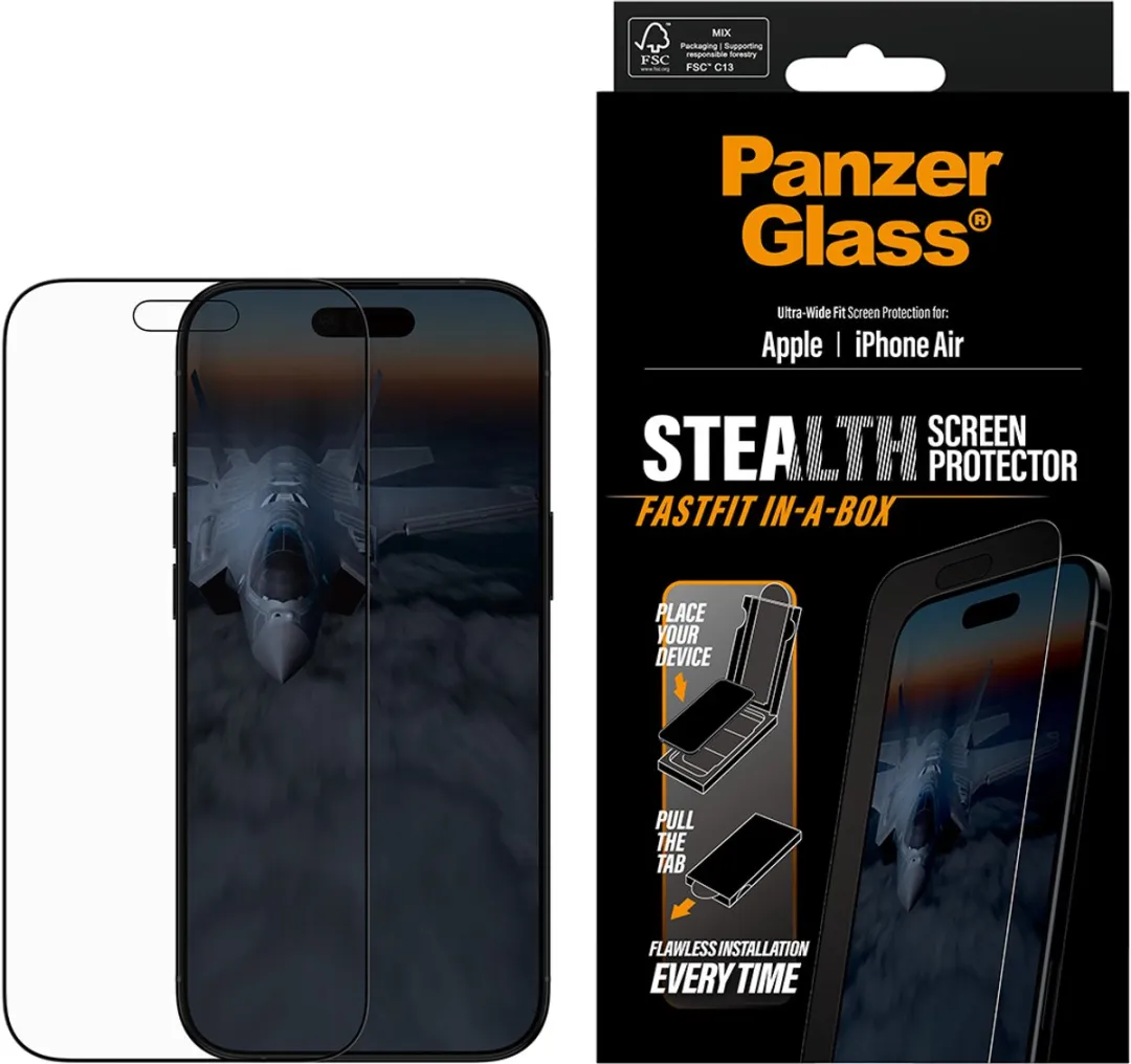 PanzerGlass Stealth Ultra Wide Fit iPhone Air Screenprotector - PG58930