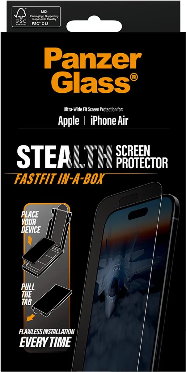 PanzerGlass Stealth Ultra Wide Fit iPhone Air Screenprotector - PG58930