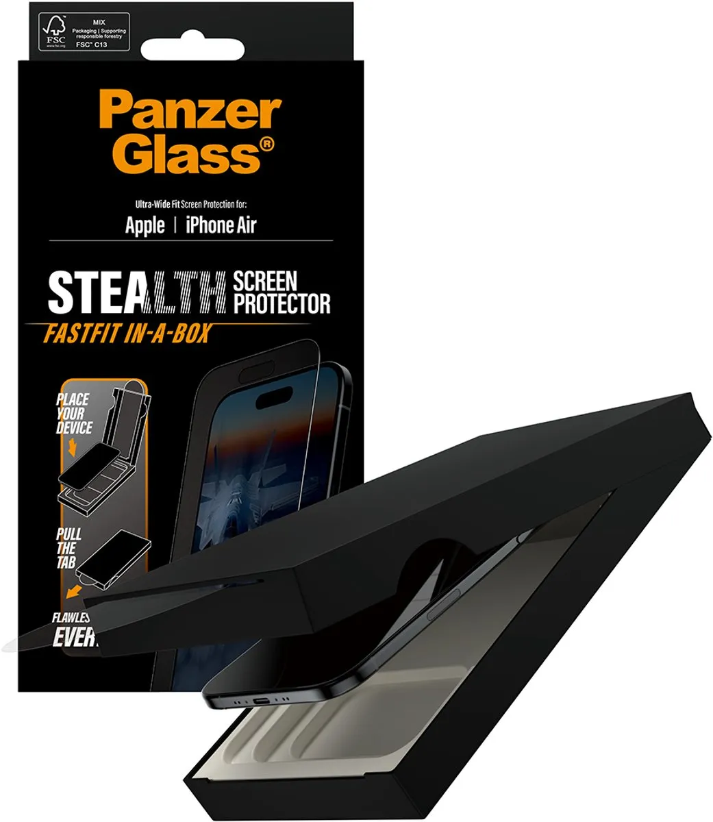 PanzerGlass Stealth Ultra Wide Fit iPhone Air Screenprotector - PG58930