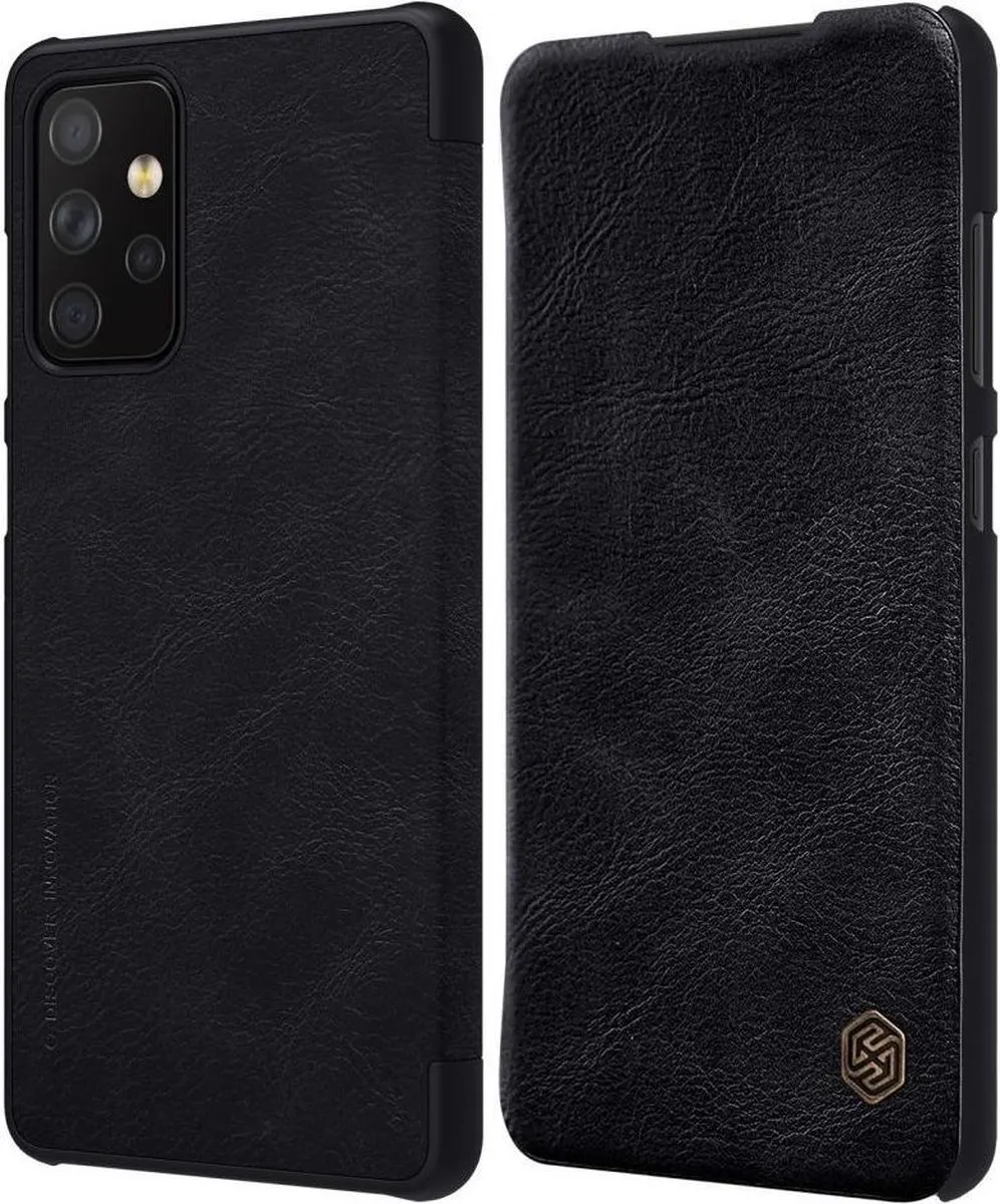 Nillkin Qin Book Case Hoesje - Samsung Galaxy A72 - Zwart