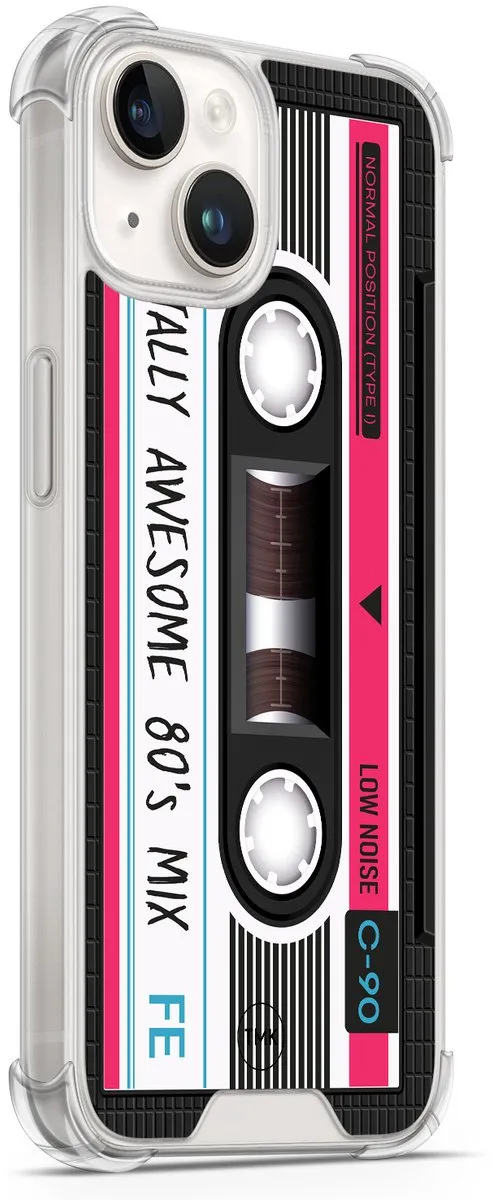 Casevibes Shockproof Hoesje iPhone 14 A/i14/S/009 - Transparant Zwart