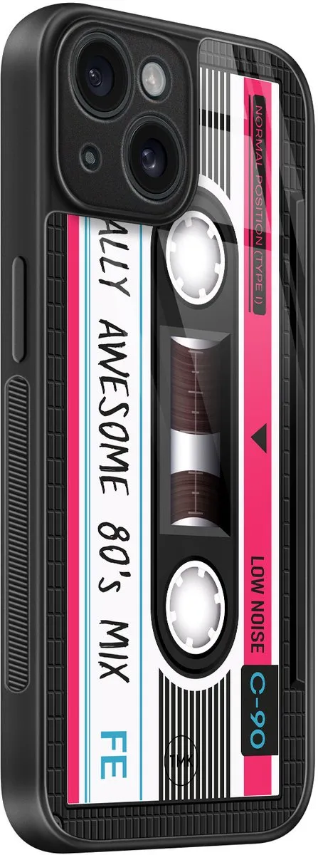 Casevibes iPhone 15 Hoesje A/i15/glas/025 - Zwart