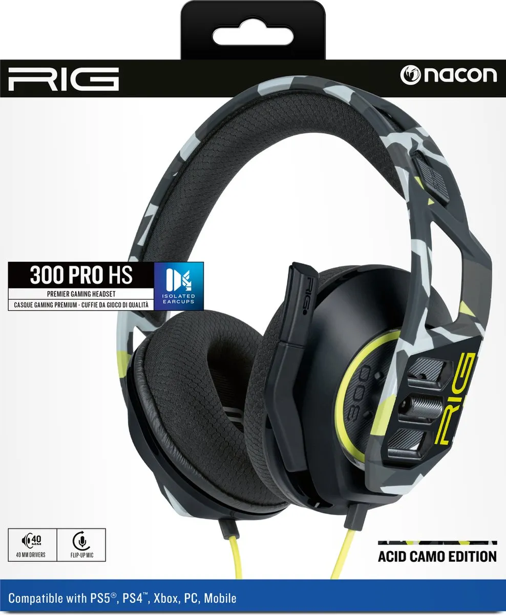 Nacon RIG 300 HSW Pro Headset - Acid Camo