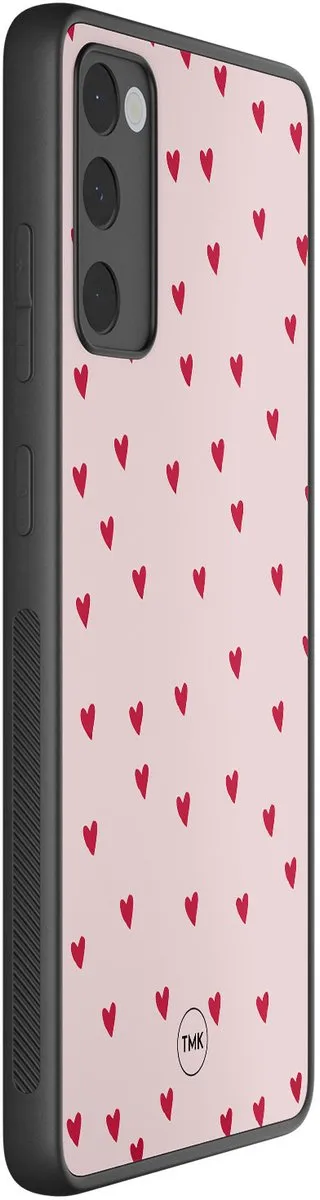 Casevibes Samsung Galaxy S20 FE Hoesje - Roze Cute Hearts
