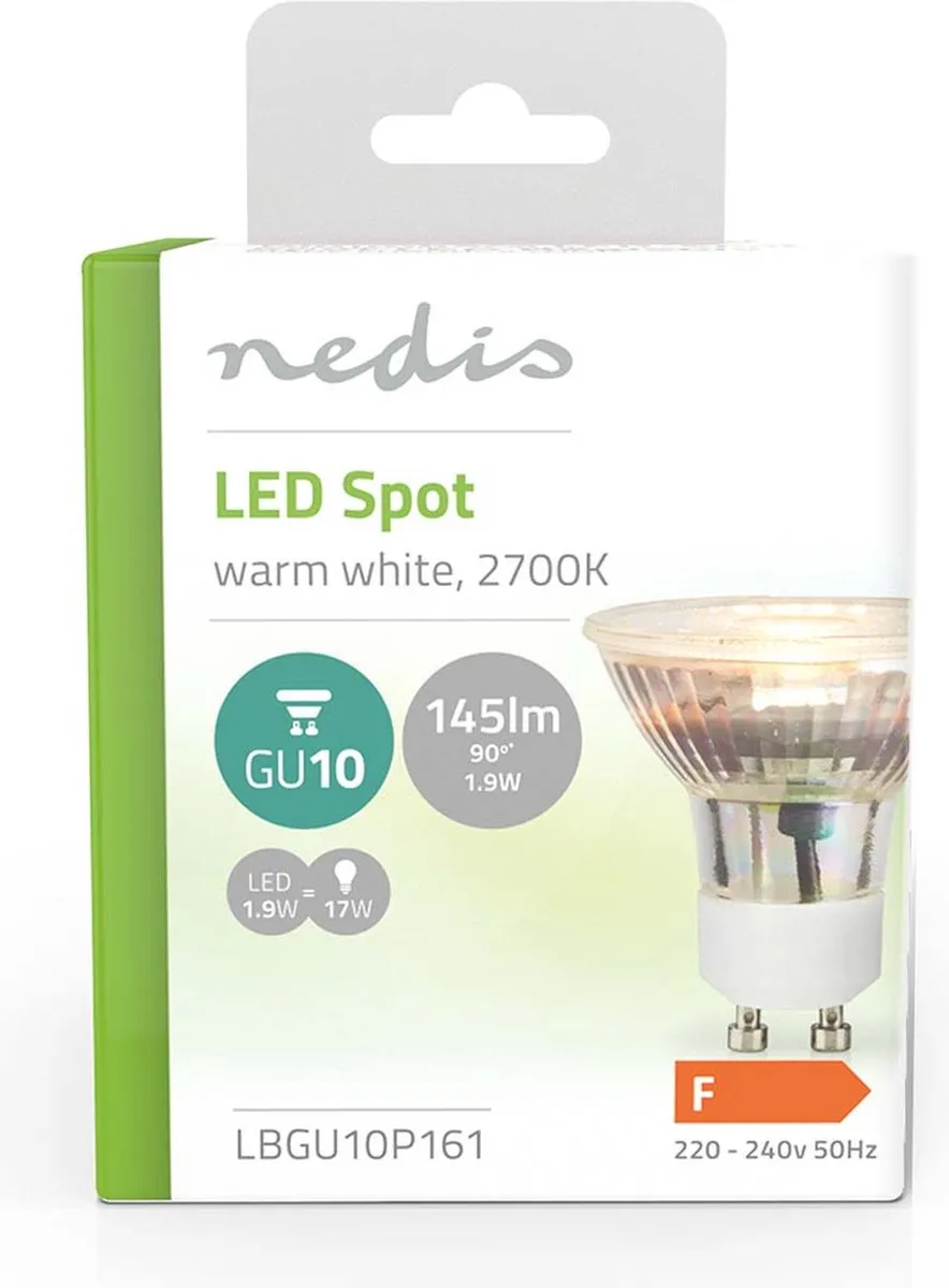 Nedis LED Spot GU10 1.9W 145lm Warm Wit - Retrostijl
