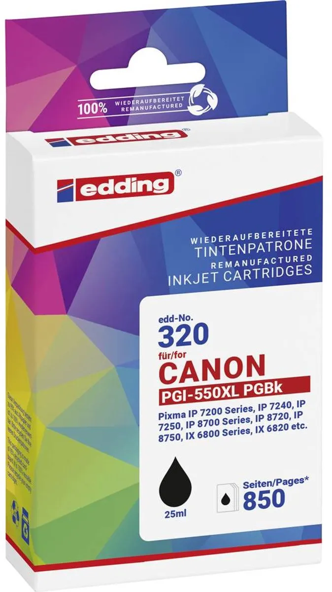 edding Inktcartridge PGI-550XL Compatibel
