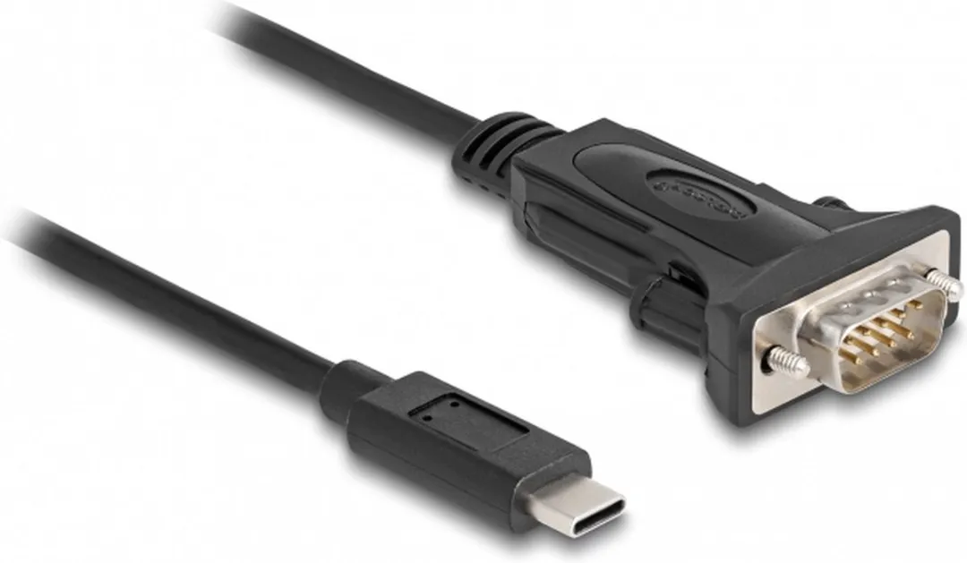 Delock USB Type-C naar RS-232 Adapter 9-pin - 0,25m - Zwart