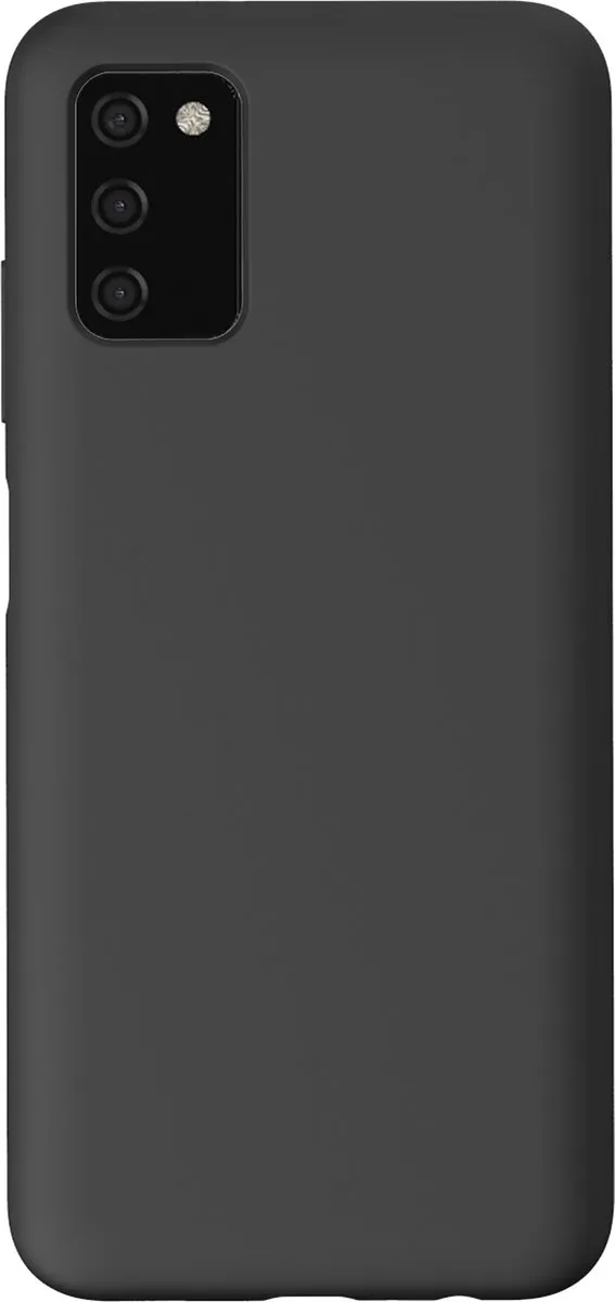 Azuri Liquid Silicon Cover Samsung Galaxy A03s - Zwart