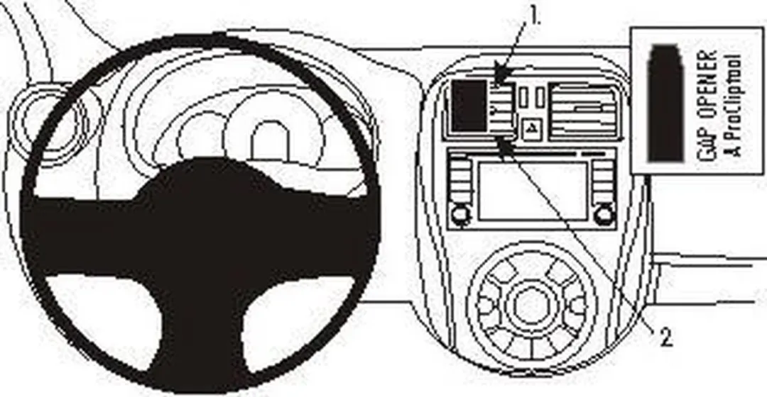 Brodit ProClip 854944 Telefoonhouder - Nissan Micra 2014-2017 - Zwart