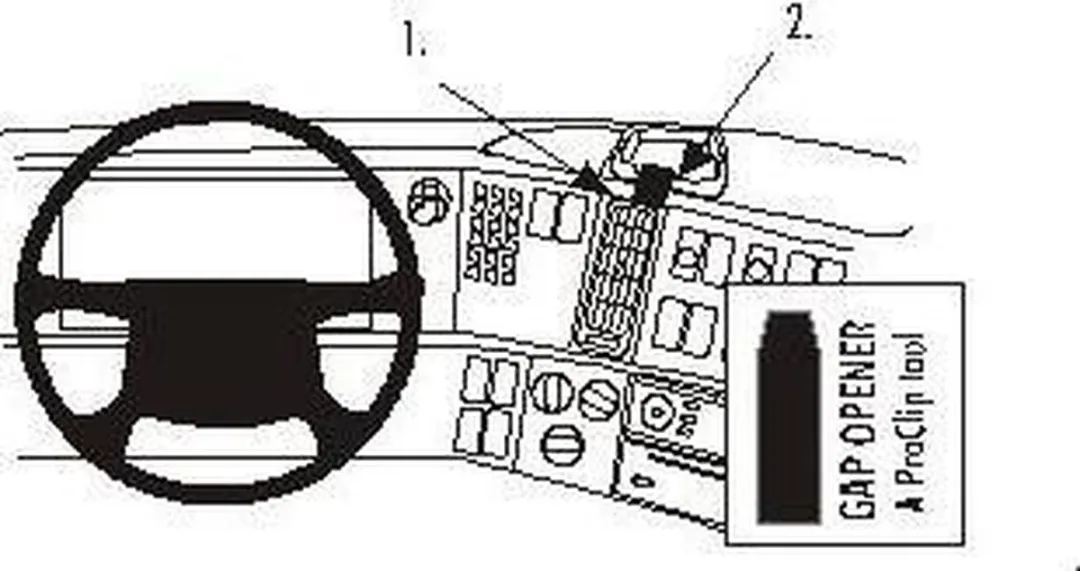 Brodit ProClip Angled Mount Volvo FH/FM/NH 2003-2007 - 853136