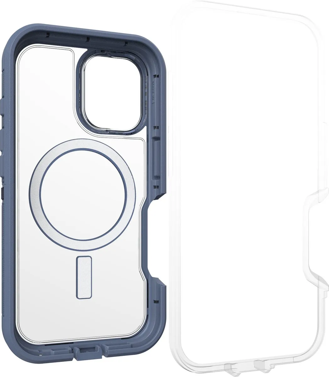 OtterBox Defender XT Clear iPhone 16 Hoesje - Blauw - 77-96064 - afbeelding 4 van 6