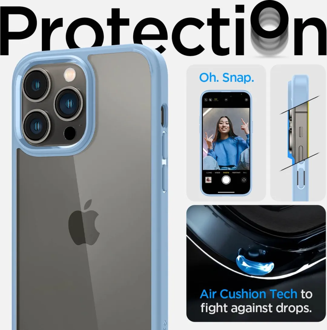 Spigen Ultra Hybrid ACS04820 iPhone 14 Pro Max Hoesje - Blauw - afbeelding 6 van 6