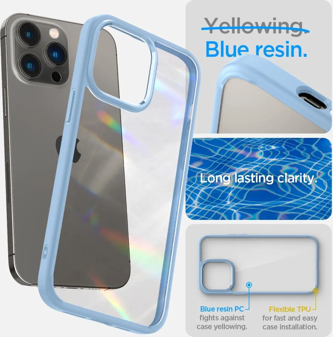 Spigen Ultra Hybrid ACS04820 iPhone 14 Pro Max Hoesje - Blauw