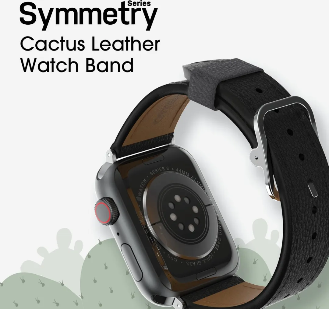 OtterBox Symmetry Cactus Leren Bandje Apple Watch - 42-49mm - Zwart