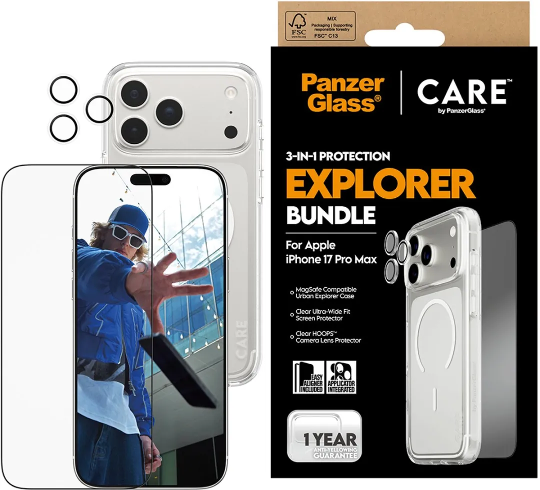PanzerGlass iPhone 17 Pro Max 3-in-1 Beschermingspakket - Transparant - afbeelding 6 van 6