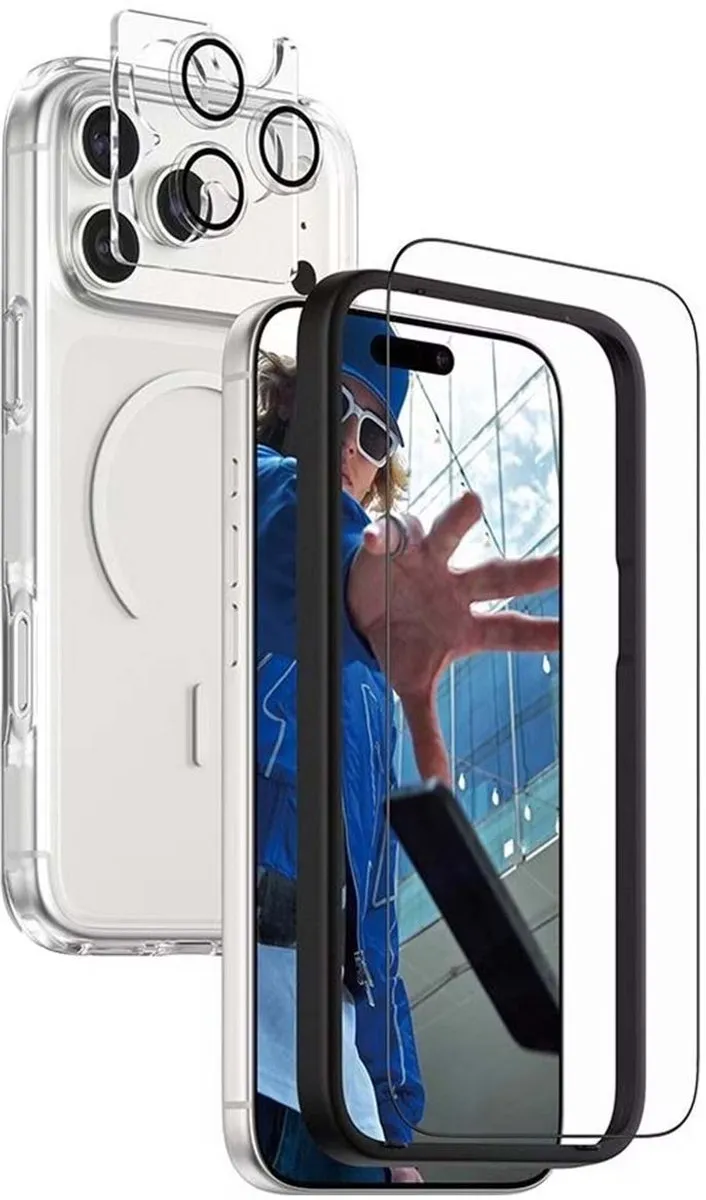 PanzerGlass iPhone 17 Pro Max 3-in-1 Beschermingspakket - Transparant