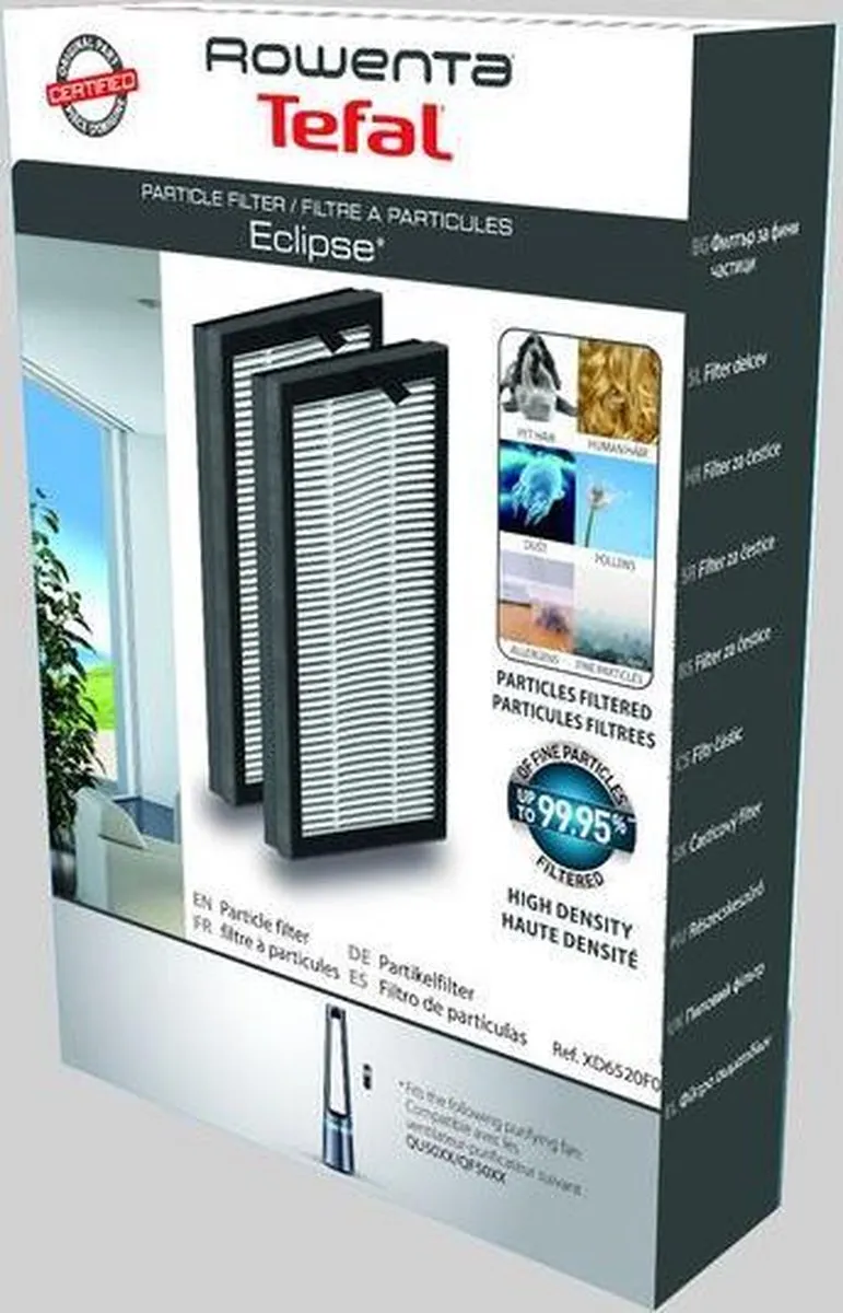 Rowenta XD6520 Filter - Eclipse 2-in-1 - Zwart/Wit - afbeelding 2 van 2
