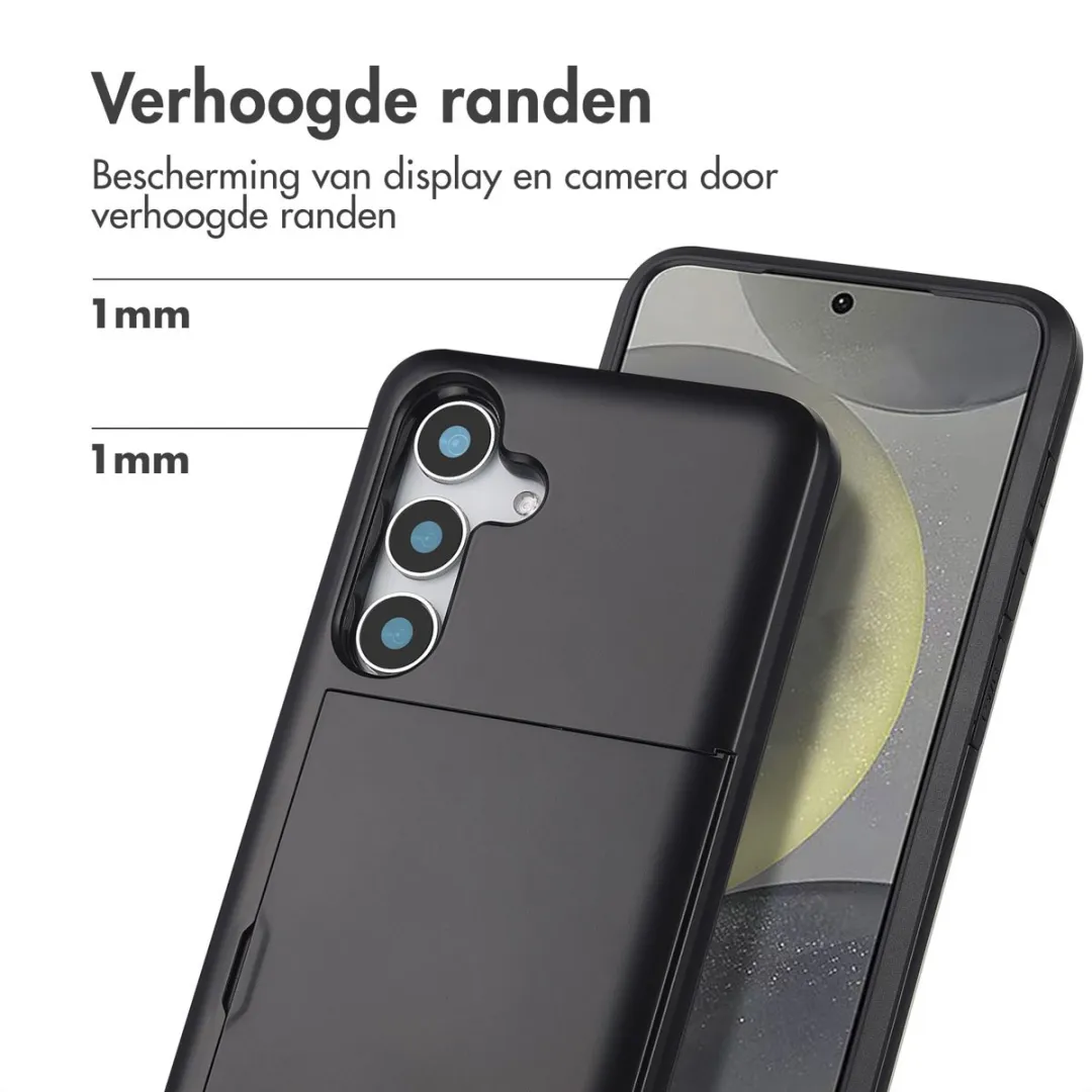 Imoshion Hoesje Samsung Galaxy S25 - Pasjeshouder 2 Stuks - Zwart