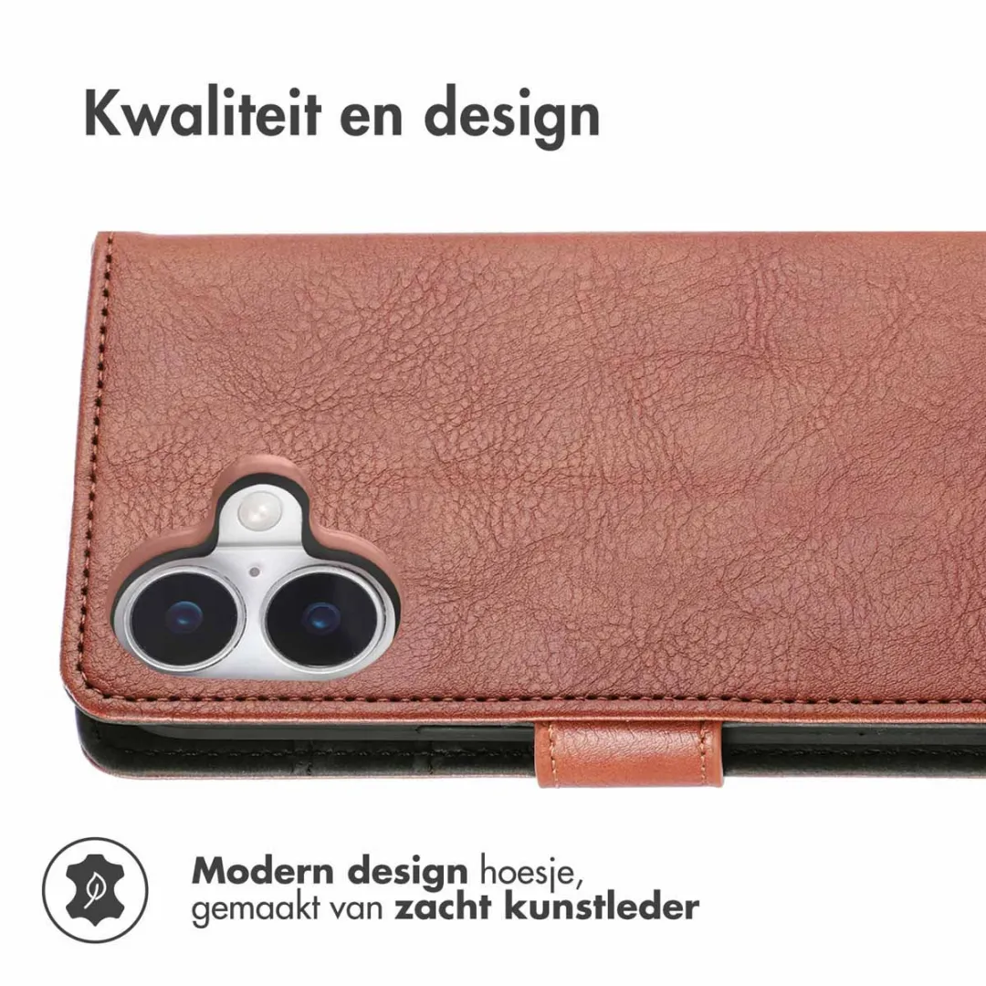 Imoshion Hoesje iPhone 16 - 3 Pasjes - Bruin