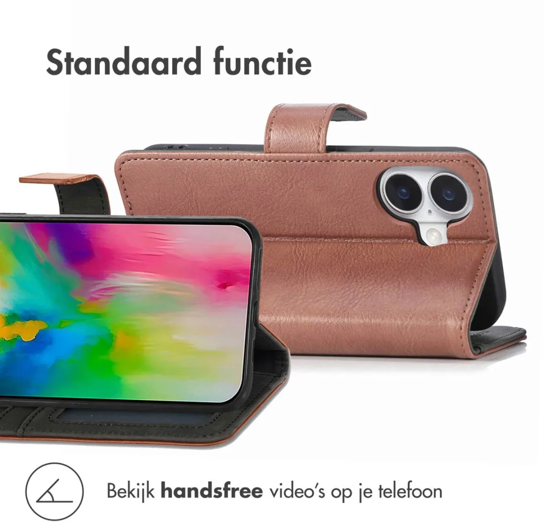 Imoshion Hoesje iPhone 16 - 3 Pasjes - Bruin