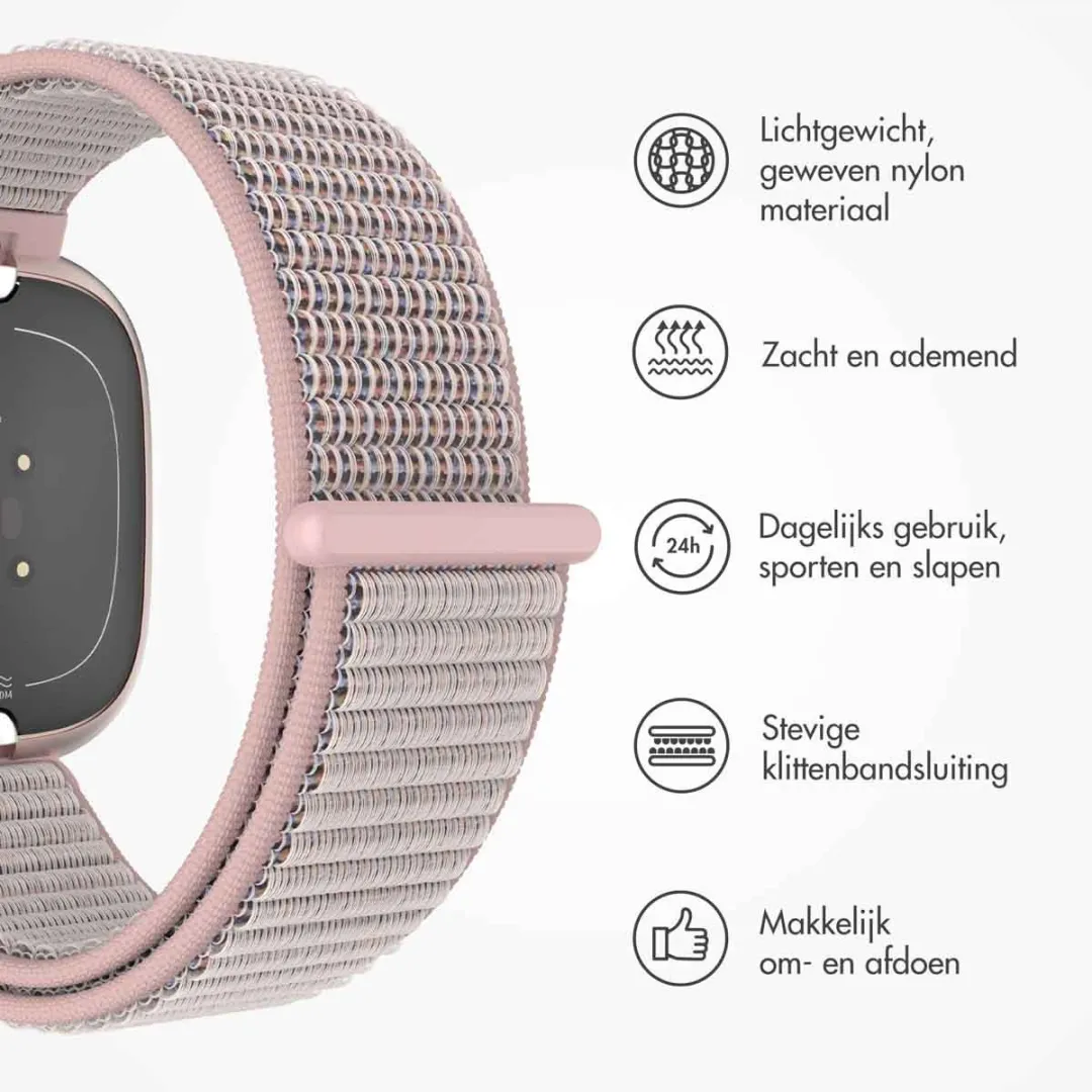Imoshion Nylon Bandje Fitbit Sense/Versa - Roze