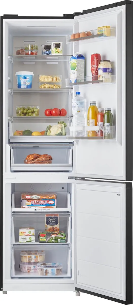 Inventum KV2010B Koel-vriescombinatie 378L - 29 dB - Zwart