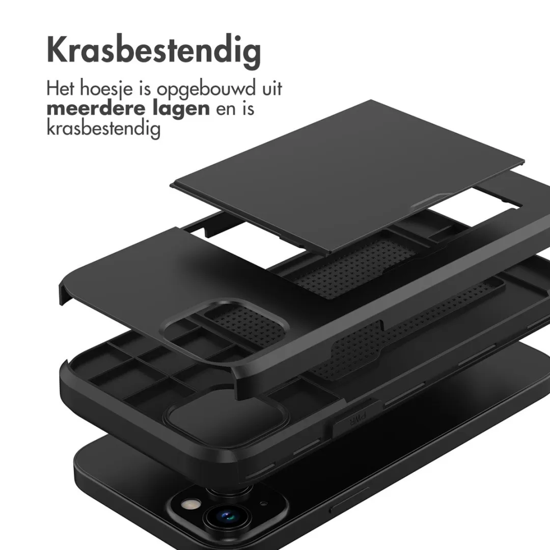 Imoshion Hoesje iPhone 15 Plus - Pasjeshouder 2 Stuks - Zwart