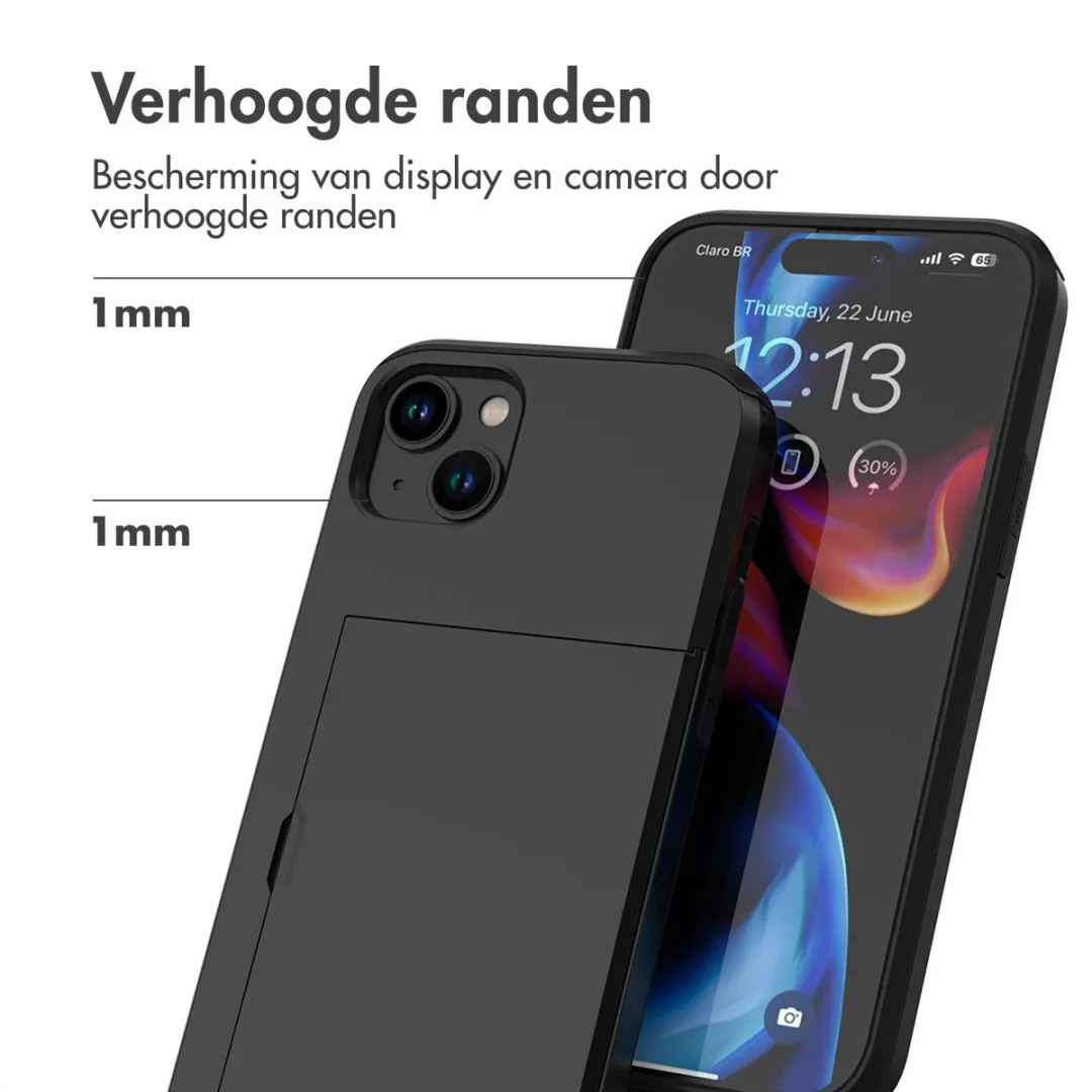 Imoshion Hoesje iPhone 15 Plus - Pasjeshouder 2 Stuks - Zwart