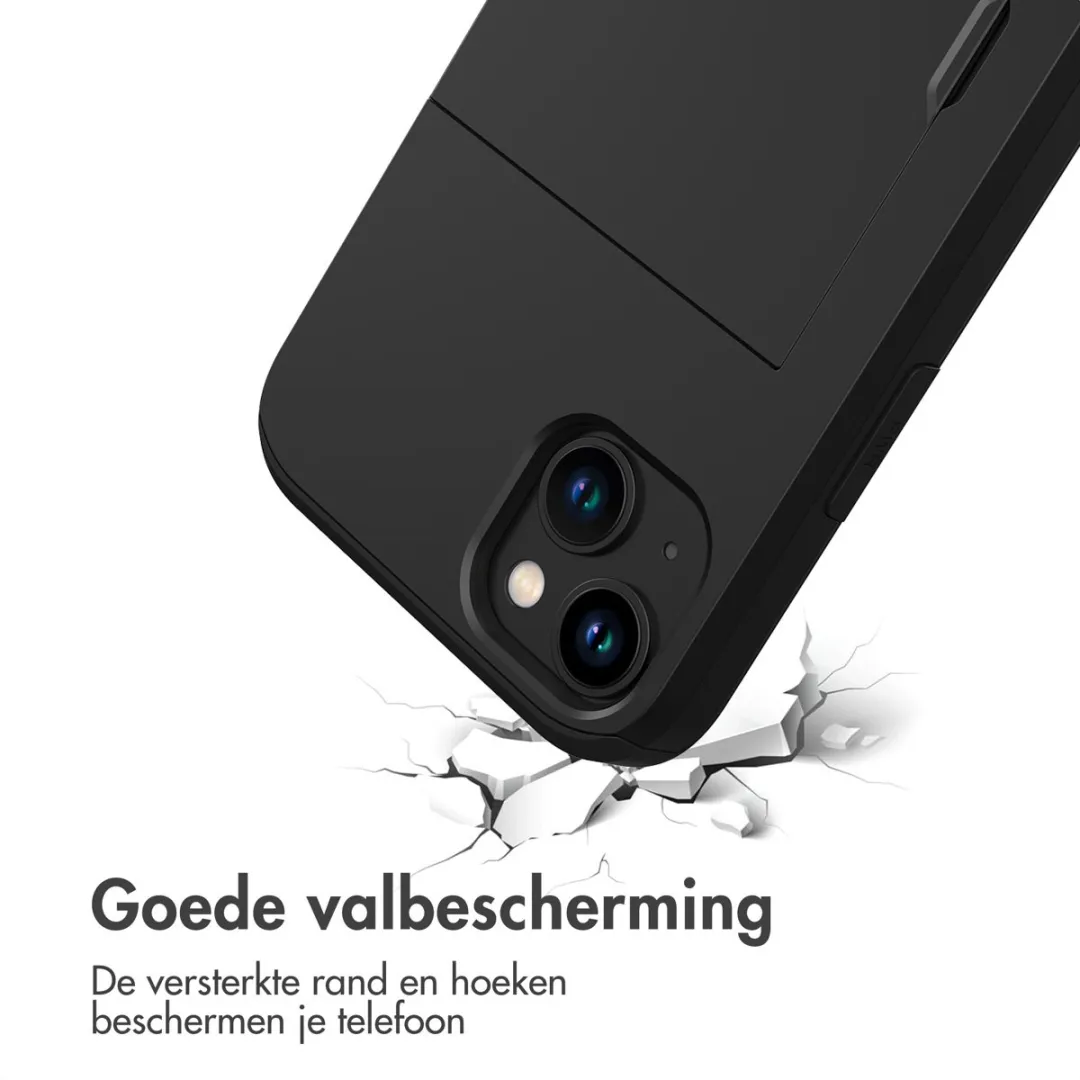 Imoshion Hoesje iPhone 15 Plus - Pasjeshouder 2 Stuks - Zwart