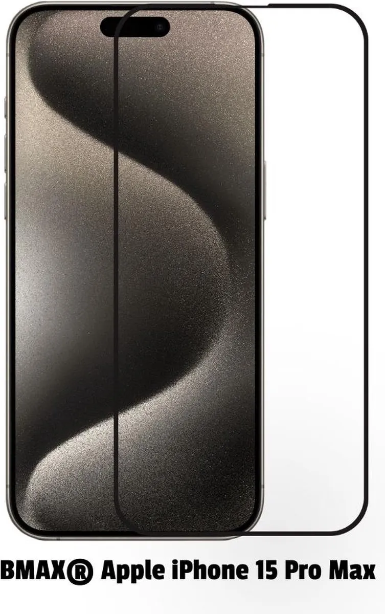 BMAX BMAX9781975 Screenprotector iPhone 15 Pro Max - 2 Stuks - Zwart