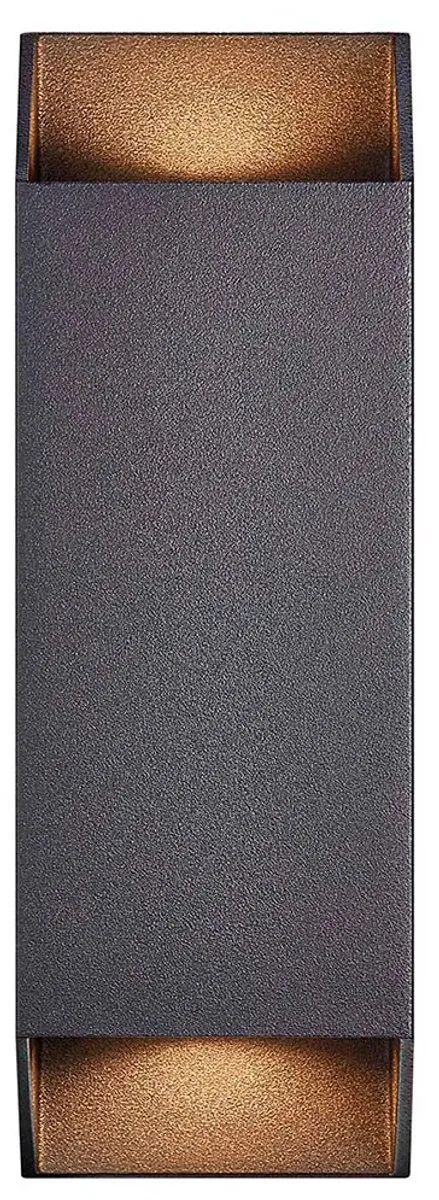 Nordlux Nico Square Wandlamp 22cm - 2xGU10 - Zwart