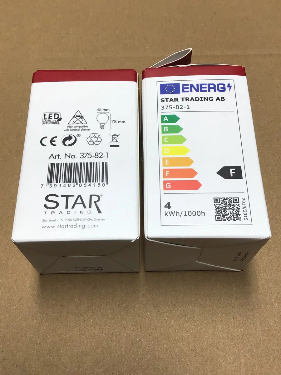 Star Trading Kogellamp E27 4W Extra Warm Wit - Mat